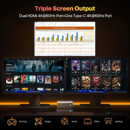 Vendre comme des petits pains chauds Mini PC, AMD Ryzen 9 7940HS (8C/16T, jusqu'à 5,1 GHz) Radeon 780M 32 Go DDR5 5600 Mhz RAM, SSD 1 To, 4K HD, BT5.2,