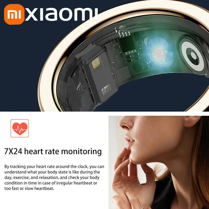 Xiaomi-Anneau intelligent Bluetooth pour hommes et femmes, surveillance de la santé, oxygène sanguin, sommeil, fréquence cardiaque, modes Liban tisports, étanche IP68 et 5iko, nouveau