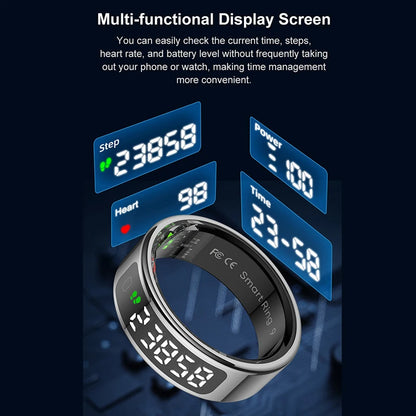 Xiaomi R12 anneau intelligent écran d'affichage tactile 5ATM étanche Bluetooth moniteur de santé contrôle des gestes sans fil charge Sport anneau