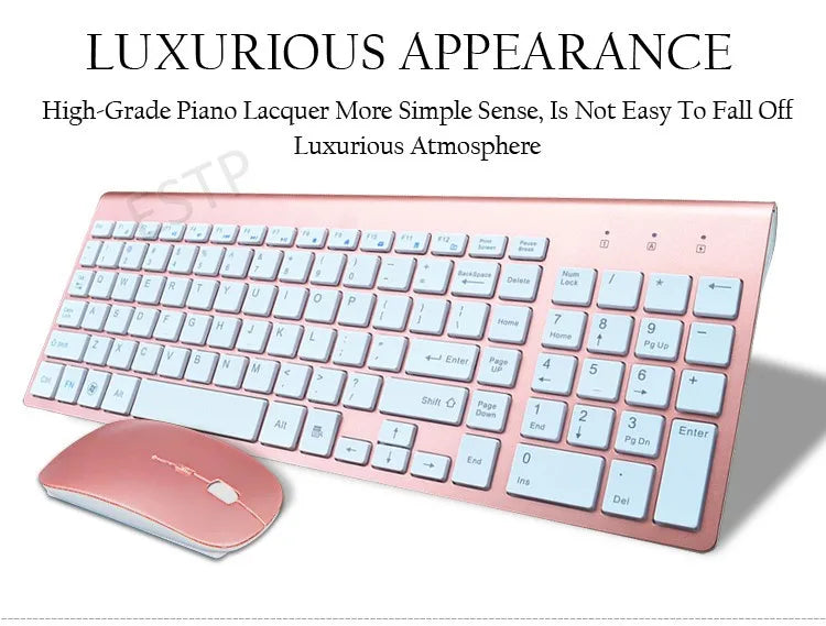 Clavier et souris sans fil ultra-mince Chlor102 prédire, à faible bruit, pour Mac Pc P1 XP/7/10 TV Box