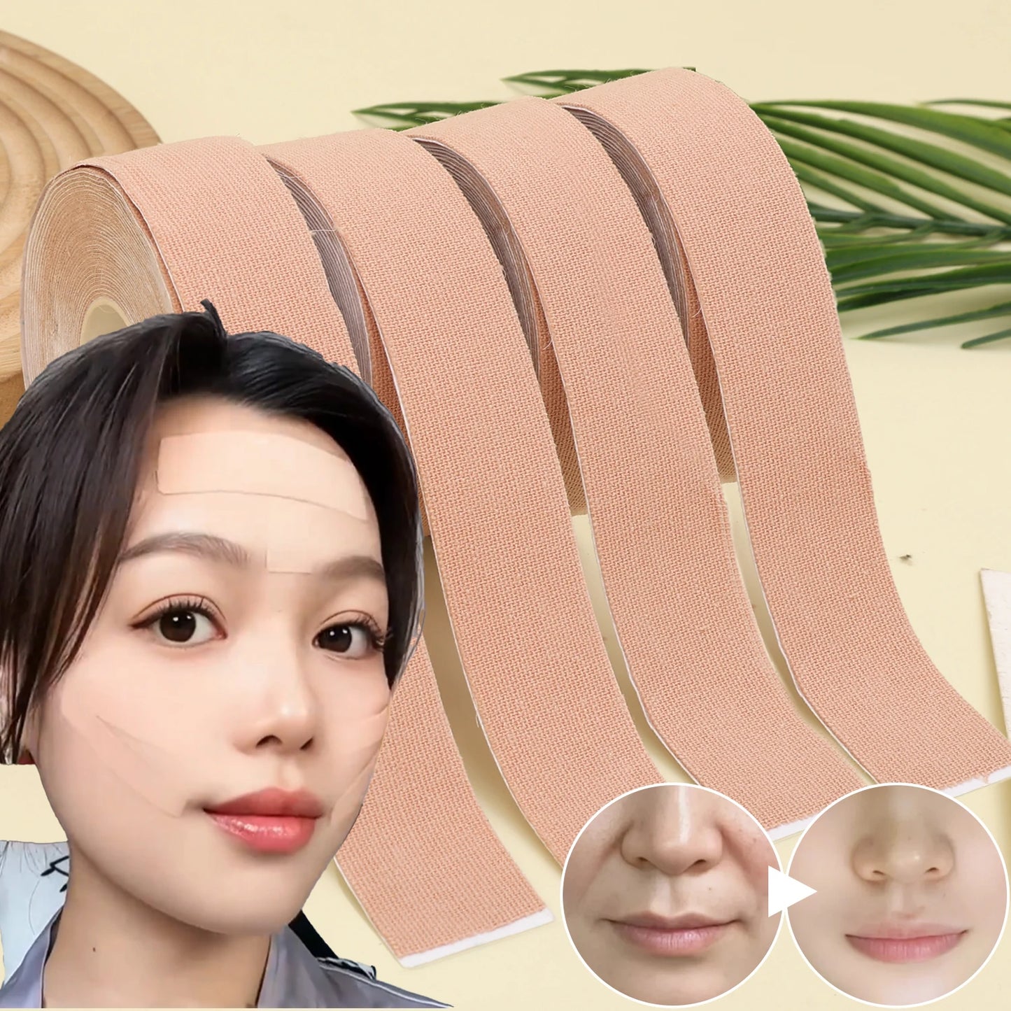 1/5 rouleaux visage V ligne cou yeux bande de levage respirant réduire les rides du visage soutient pansement élastique outil de soins de la peau du visage