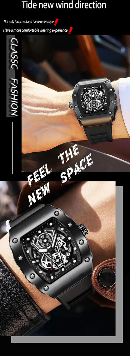 Montre-bracelet à quartz étanche pour homme, montres à cadran noir, date automatique, horloge murale, modules à la mode, marque de luxe, livraison directe