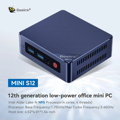 Beelink Mini S13 Intel Twin Lake N150 S12 Pro N100 16G 500G Windows 11 Mini S 11th N5095 DDR4 8GB 128GB ordinateur de bureau N95