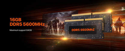 PELADN HO4 Mini PC de jeu AMD Ryzen 7 8845HS 32 Go DDR5 5600 MHz 1 To PCIe4.0 SSD, AMD Radeon 780 M avec double LAN RJ45, WiFi6 BT5.2