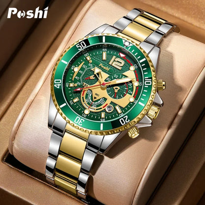 Montre d'affaires de luxe pour hommes, tendance, haut de gamme, polyvalente, lumineuse, à Quartz, étanche, calendrier, horloge, cadeaux