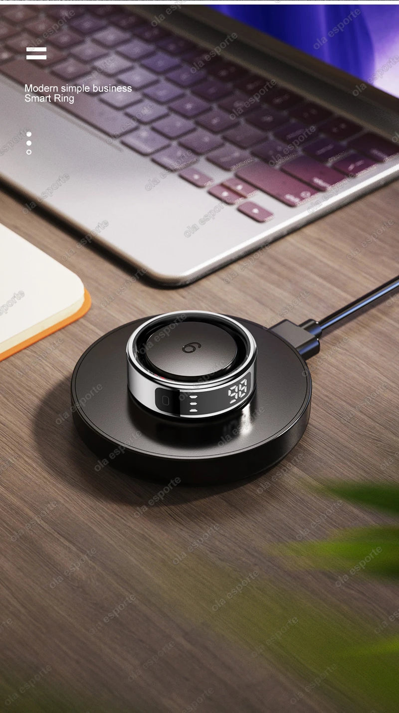 Écran d'affichage LED anneau intelligent pour Xiaomi fréquence cardiaque moniteur d'oxygène sanguin Smartring hommes femmes étanche Multi Modes de sport anneau