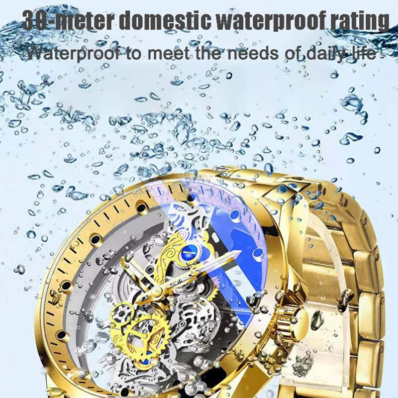 Montres d'affaires de luxe pour hommes, montre à Quartz en acier inoxydable argenté, horloge lumineuse