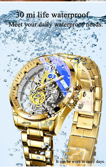Montres d'affaires de luxe pour hommes, montre à Quartz en acier inoxydable argenté, horloge lumineuse