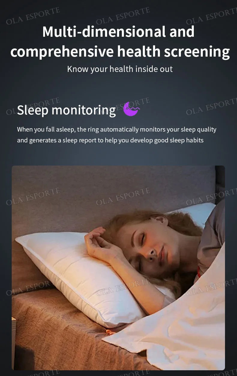 2025 nouveau anneau intelligent hommes femmes caméra contrôle fréquence cardiaque sang oxygène moniteur Smartring IP68 et 5ATM étanche Multi-sports Modes