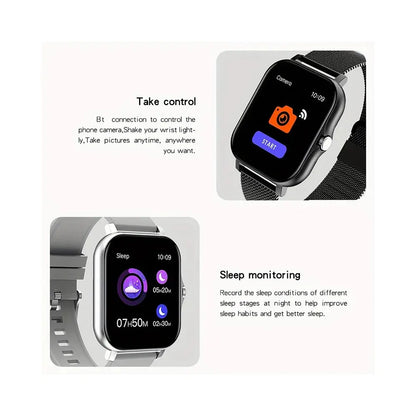 2025 montre connectée Android Phone 1.44 ''Écran couleur appels bluetooth surveillance de la saturation en oxygène du sang surveillance de la pression artérielle montre connecté homme montre connectée femme