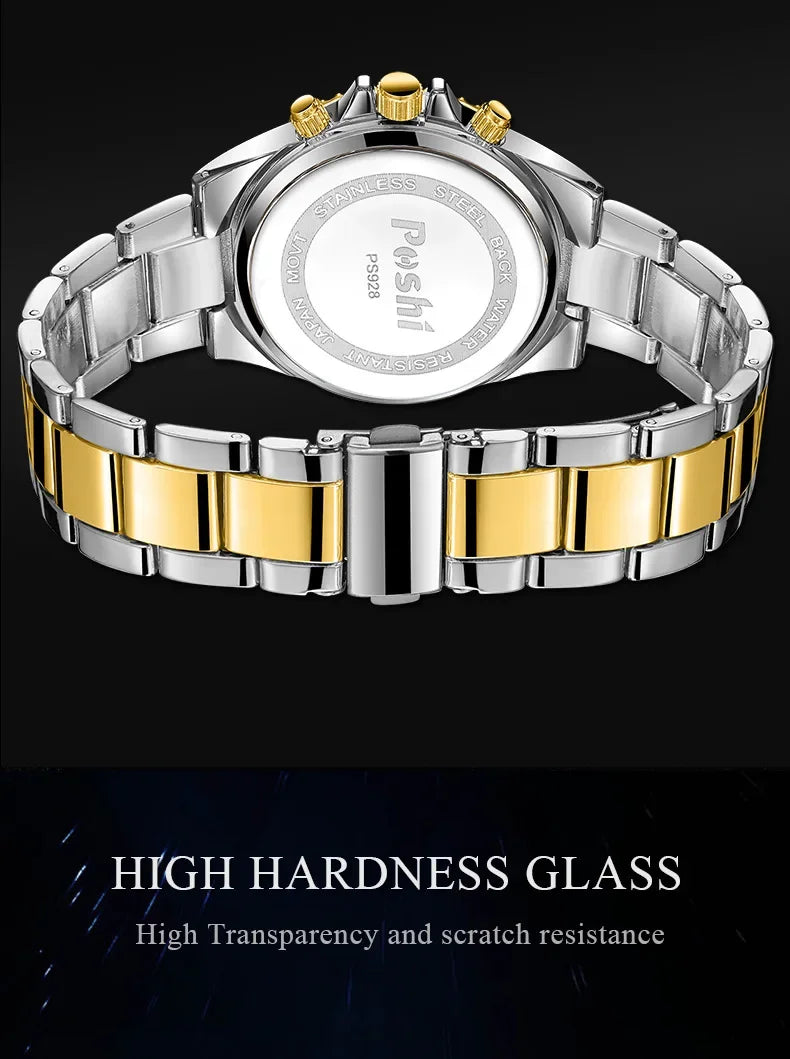 Montre d'affaires de luxe pour hommes, tendance, haut de gamme, polyvalente, lumineuse, à Quartz, étanche, calendrier, horloge, cadeaux
