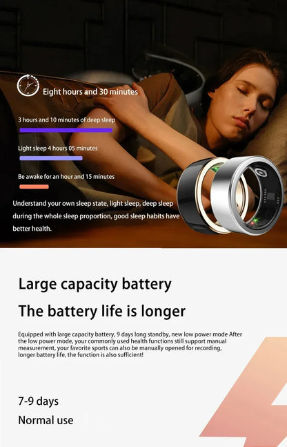 Xiaomi-Anneau intelligent Bluetooth pour hommes et femmes, surveillance de la santé, oxygène sanguin, sommeil, fréquence cardiaque, modes Liban tisports, étanche IP68 et 5iko, nouveau