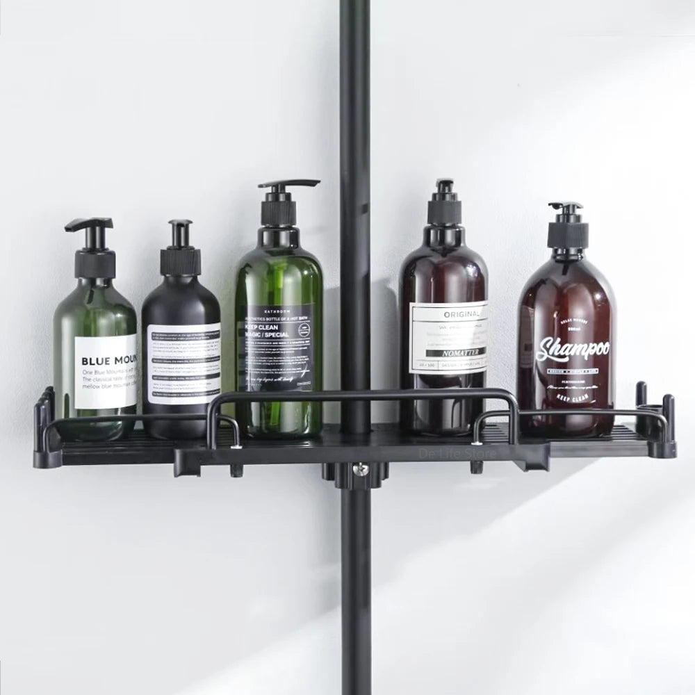etagere salle de bains sans percage Étagère de douche extensible avec crochet, sans propositions, shampoing, support de pommeau de douche, accessoires