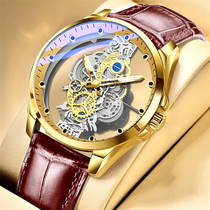 Montres d'affaires de luxe pour hommes, montre à Quartz en acier inoxydable argenté, horloge lumineuse