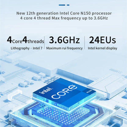 MLLSE G2 Pro Mini PC, processeur Intel Twin Lake N150, LPDDR5, 12 Go de RAM, 512 Go de SSD, Wi-Fi 5, BT5.0, Windows 11