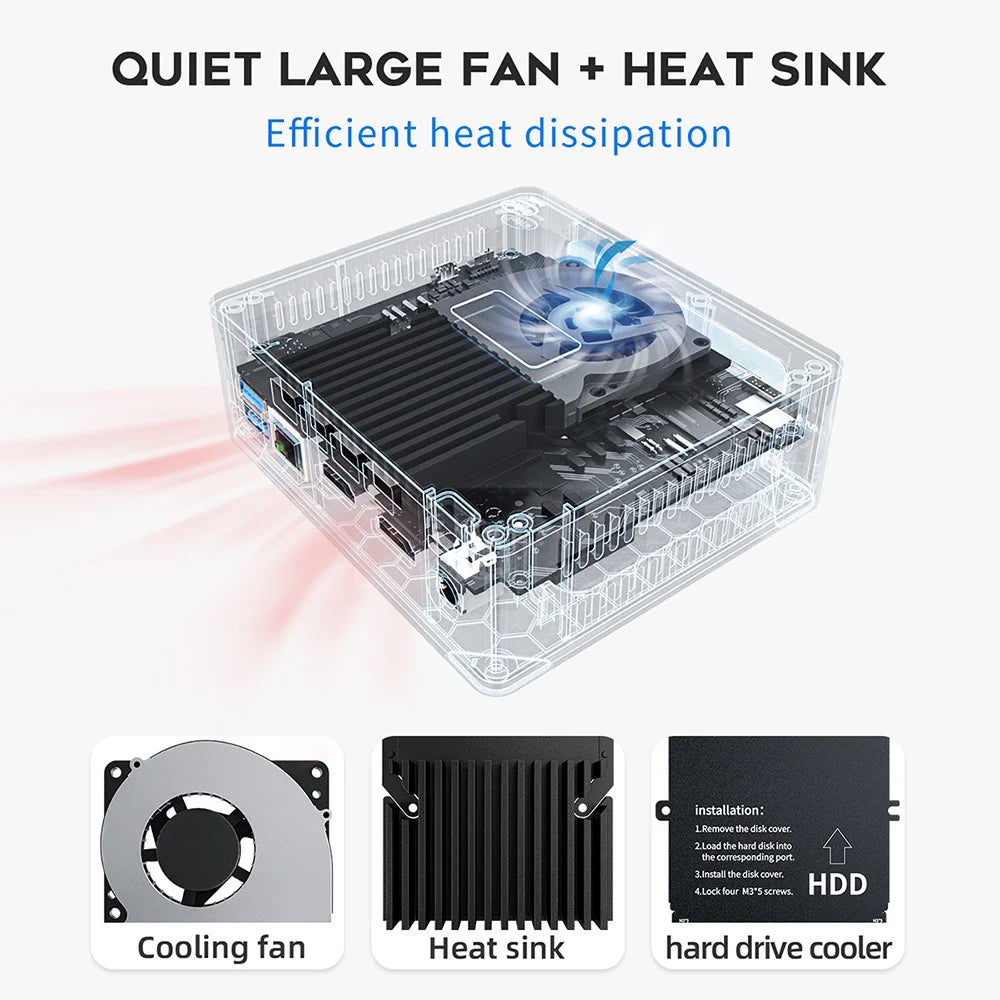 Beelink Mini S13 Intel Twin Lake N150 S12 Pro N100 16G 500G Windows 11 Mini S 11th N5095 DDR4 8GB 128GB ordinateur de bureau N95