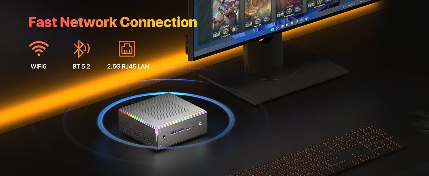 Vendre comme des petits pains chauds Mini PC, AMD Ryzen 9 7940HS (8C/16T, jusqu'à 5,1 GHz) Radeon 780M 32 Go DDR5 5600 Mhz RAM, SSD 1 To, 4K HD, BT5.2,