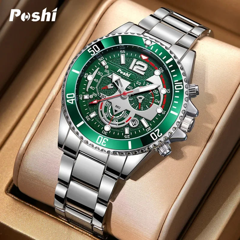 Montre d'affaires de luxe pour hommes, tendance, haut de gamme, polyvalente, lumineuse, à Quartz, étanche, calendrier, horloge, cadeaux