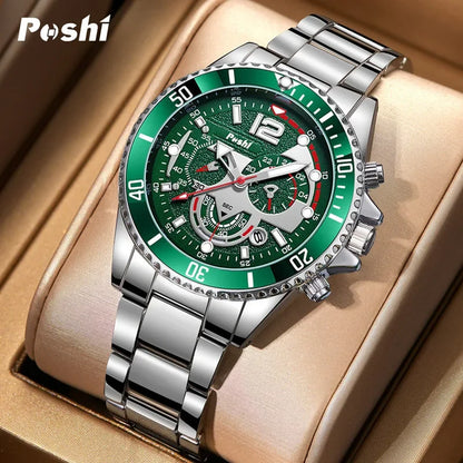 Montre d'affaires de luxe pour hommes, tendance, haut de gamme, polyvalente, lumineuse, à Quartz, étanche, calendrier, horloge, cadeaux