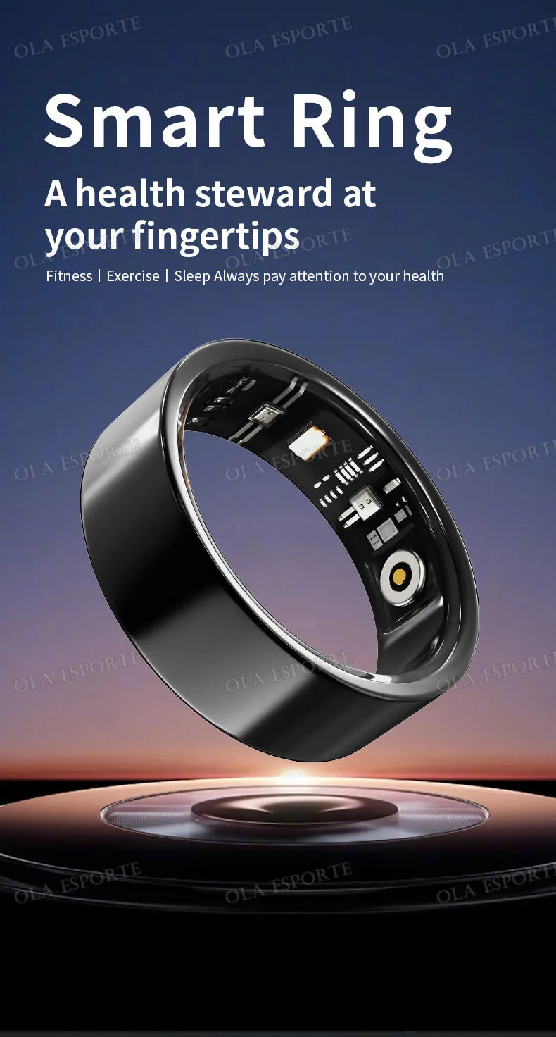 2025 nouveau anneau intelligent hommes femmes caméra contrôle fréquence cardiaque sang oxygène moniteur Smartring IP68 et 5ATM étanche Multi-sports Modes