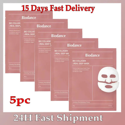 Masque Facial au collagène Bio, rétrécit les Pores, hydratant en profondeur, fendu, raffermissant, nourrissant, éclaircissant, soins pour la peau du visage, 5/10/15/20