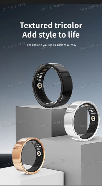 2025 nouveau anneau intelligent hommes femmes caméra contrôle fréquence cardiaque sang oxygène moniteur Smartring IP68 et 5ATM étanche Multi-sports Modes