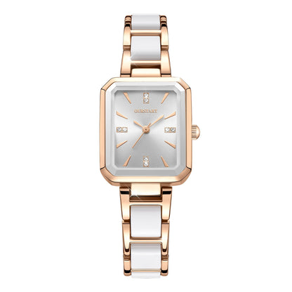 Montre-bracelet à Quartz de luxe pour femmes, avec bracelet en acier inoxydable, étanche, Design élégant, haute précision