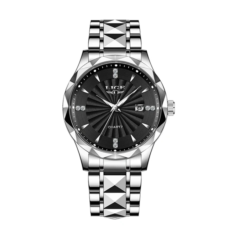 LIGE luxe femme montre mode Sport de plein air lumineux montres à Quartz mouvement importé étanche en acier inoxydable femmes montres