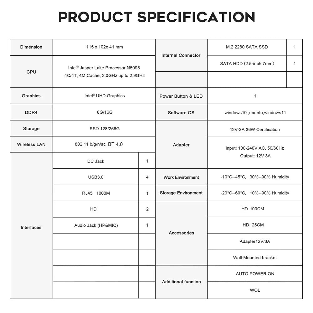 Beelink Mini S13 Intel Twin Lake N150 S12 Pro N100 16G 500G Windows 11 Mini S 11th N5095 DDR4 8GB 128GB ordinateur de bureau N95