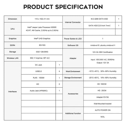 Beelink Mini S13 Intel Twin Lake N150 S12 Pro N100 16G 500G Windows 11 Mini S 11th N5095 DDR4 8GB 128GB ordinateur de bureau N95