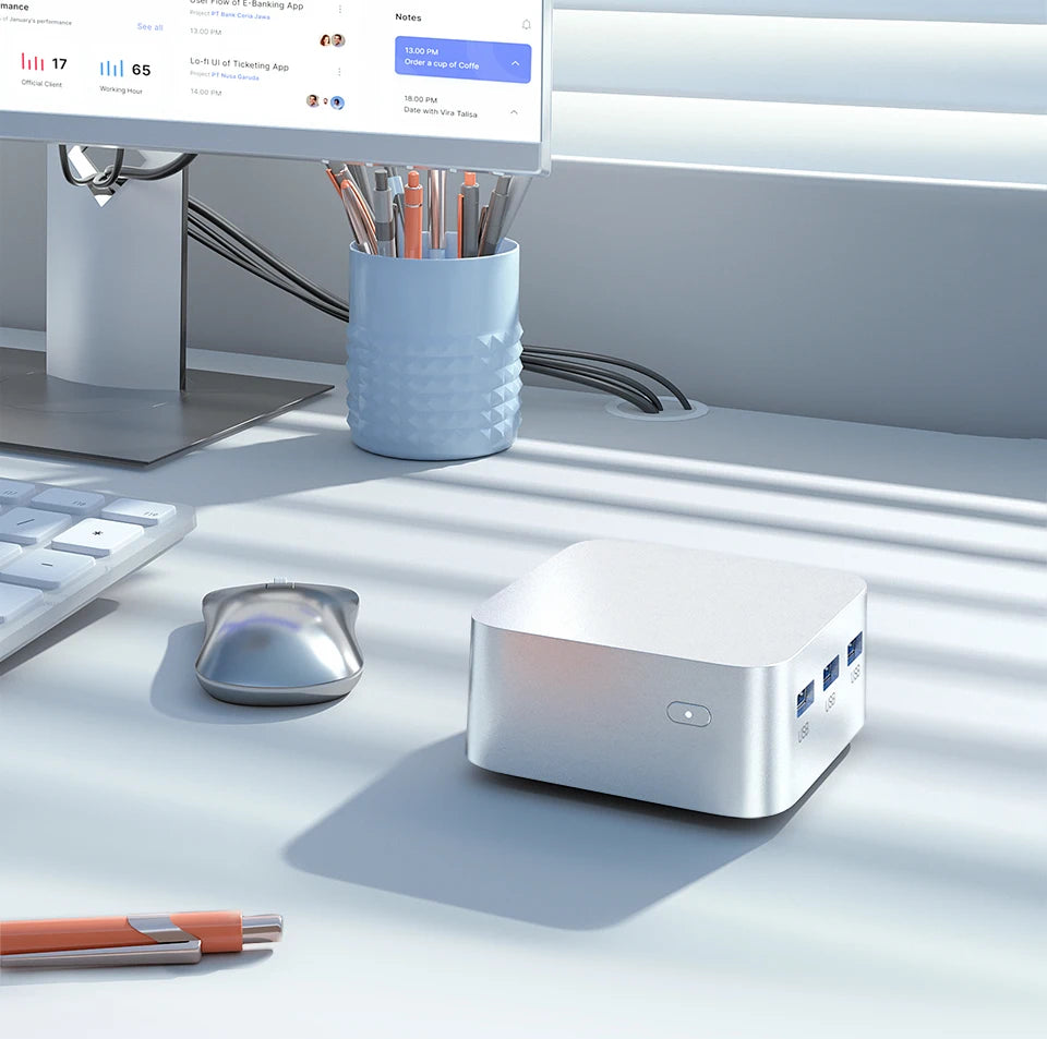 Chatreey T8 Mini PC Intel Celeron Quad Core N200/N100/N150 ordinateur de poche 3xHD 2.0 2xGigabit Ethernet Windows 11 Wifi5