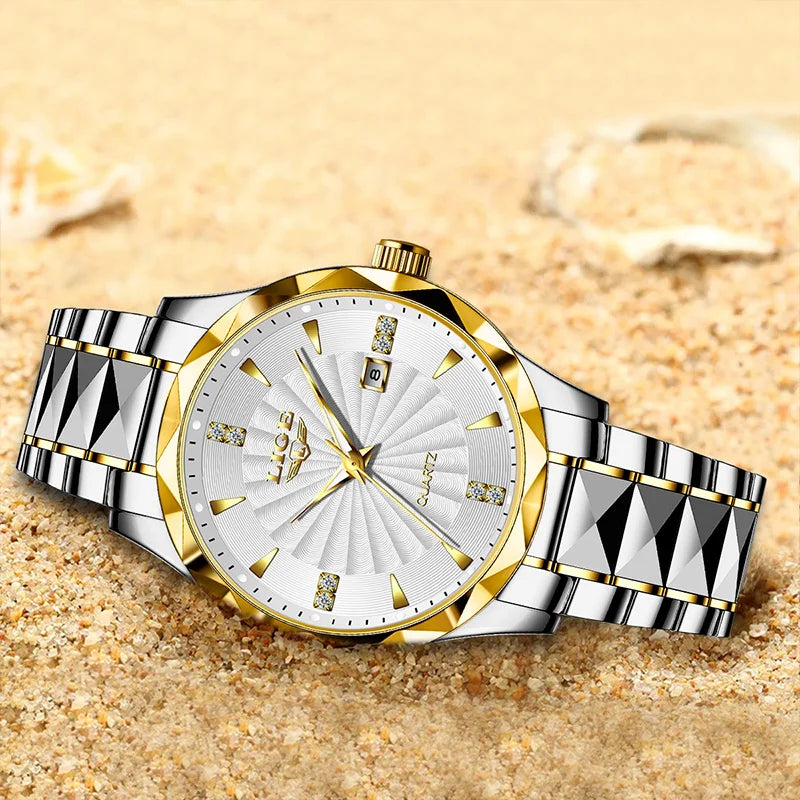LIGE luxe femme montre mode Sport de plein air lumineux montres à Quartz mouvement importé étanche en acier inoxydable femmes montres