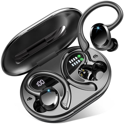 Écouteurs sans fil, écouteurs Bluetooth 5.3, basses stéréo, micro intra-auriculaires antibruit, écouteurs IP7 étanches pour sport, lecture 40H.