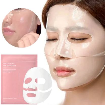 Masque Facial au collagène Bio, rétrécit les Pores, hydratant en profondeur, fendu, raffermissant, nourrissant, éclaircissant, soins pour la peau du visage, 5/10/15/20
