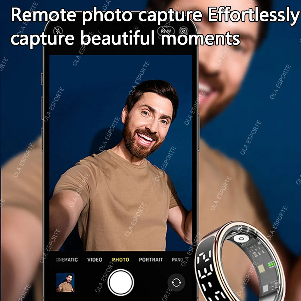 Pour anneau intelligent écran Hd contrôle Tiktok 5ATM étanche pour Smartring pour Galaxy femmes hommes anneau moniteur de fréquence cardiaque