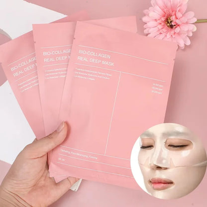 Masque Facial au collagène Bio, rétrécit les Pores, hydratant en profondeur, fendu, raffermissant, nourrissant, éclaircissant, soins pour la peau du visage, 5/10/15/20