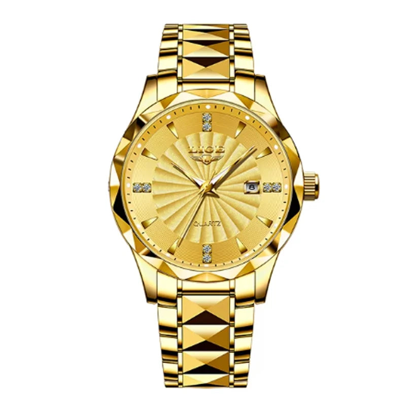 LIGE luxe femme montre mode Sport de plein air lumineux montres à Quartz mouvement importé étanche en acier inoxydable femmes montres