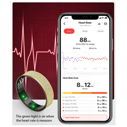 Anneau intelligent Simple, fréquence cardiaque, oxygène dans le sang, moniteur de santé du sommeil, anneau de Sport, podomètre étanche IP68, contrôle des gestes à distance, Photo