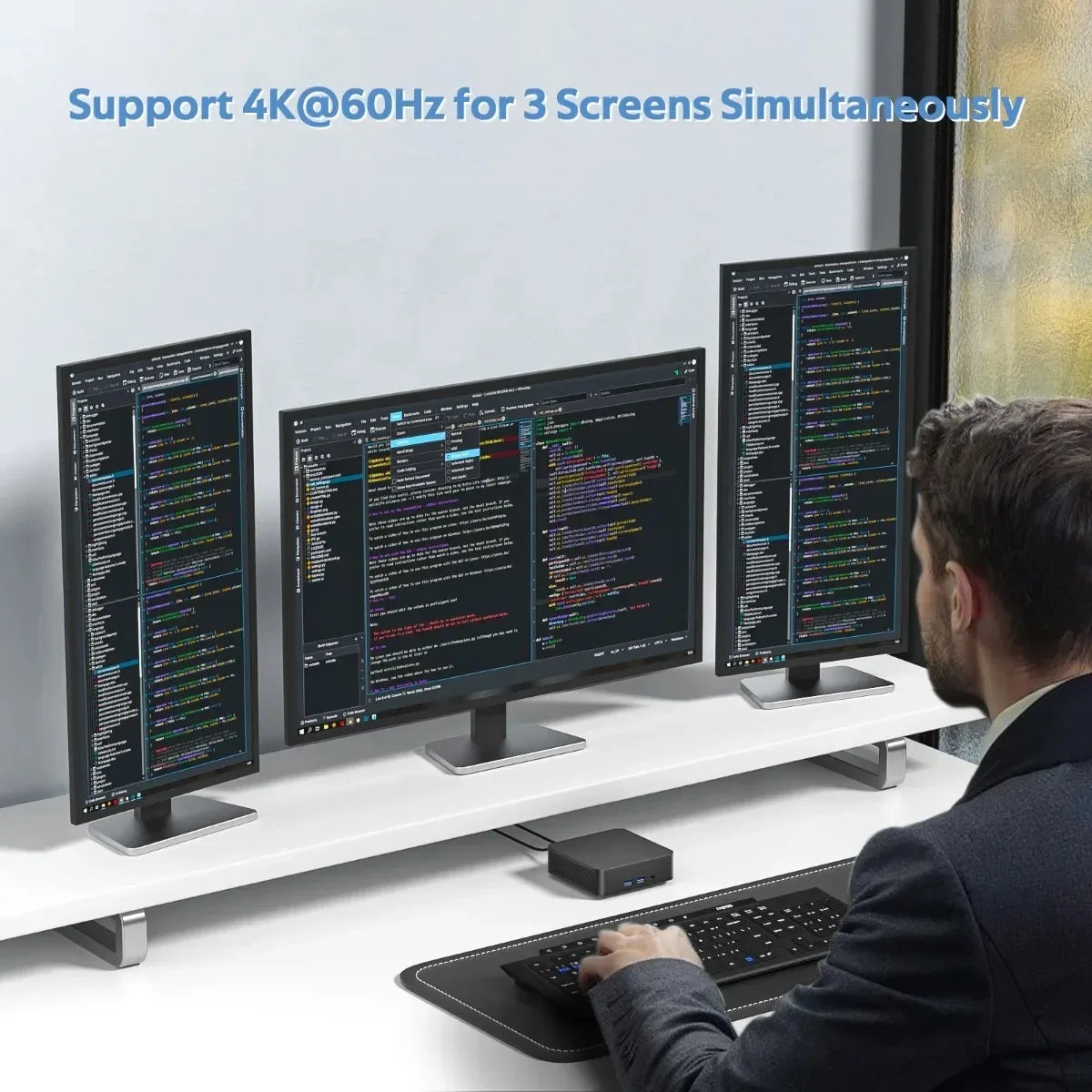 Nouveau MINI ordinateur Intel Core i9 8950HK 16GB DDR4 + 1/2 to M.2 SSD Windows11 Mini ordinateur de jeu ordinateur de bureau Support 4K HD