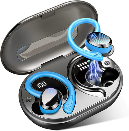 Écouteurs sans fil, écouteurs Bluetooth 5.3, basses stéréo, micro intra-auriculaires antibruit, écouteurs IP7 étanches pour sport, lecture 40H.
