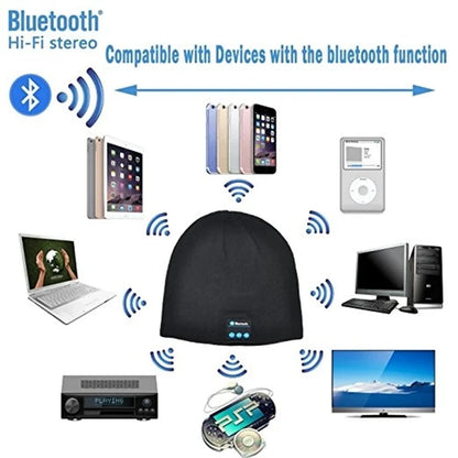 Casque intelligent sans fil Bluetooth, bonnet chaud, écouteur de musique, chapeau aste, haut-parleur de course, casque de téléphone de sauna, chasse, camping