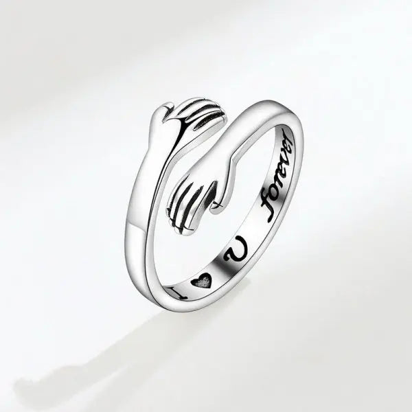 Bague romantique en forme de cœur pour femmes et hommes, je t'aime pour toujours, bague réglable pour Couple, fête de mariage, rencontres, bijoux cadeaux