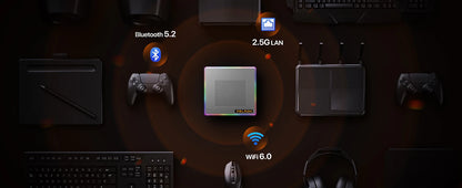 PELADN HO4 Mini PC de jeu AMD Ryzen 7 8845HS 32 Go DDR5 5600 MHz 1 To PCIe4.0 SSD, AMD Radeon 780 M avec double LAN RJ45, WiFi6 BT5.2