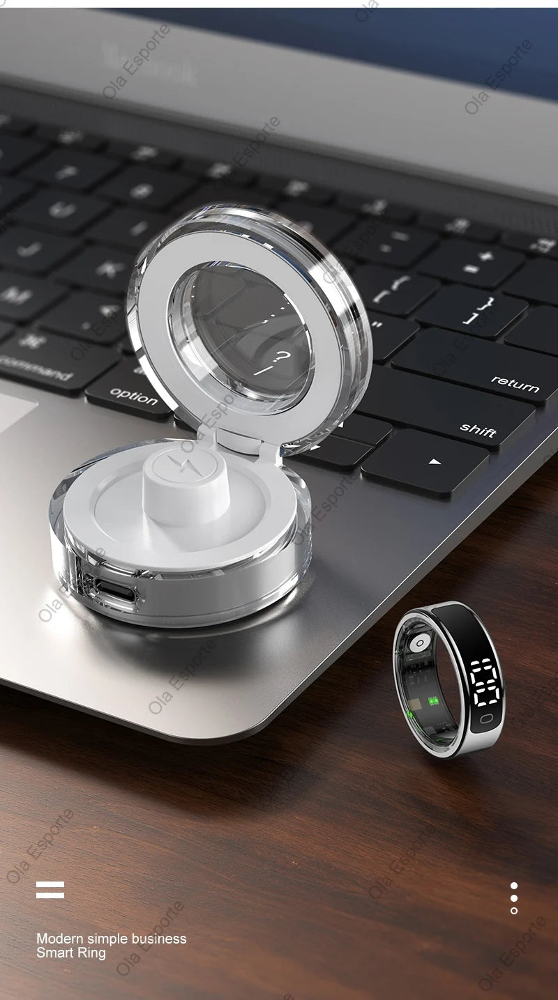 Pour anneau intelligent écran Hd contrôle Tiktok 5ATM étanche pour Smartring pour Galaxy femmes hommes anneau moniteur de fréquence cardiaque