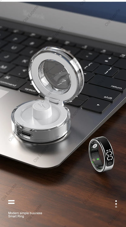 Pour anneau intelligent écran Hd contrôle Tiktok 5ATM étanche pour Smartring pour Galaxy femmes hommes anneau moniteur de fréquence cardiaque