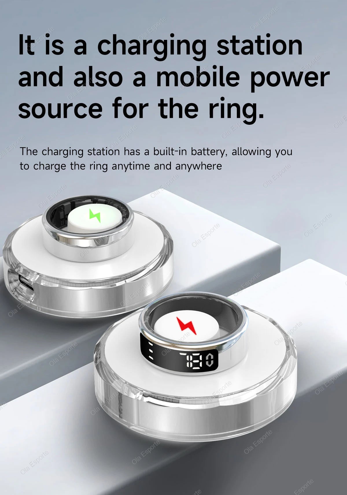 Bague intelligente 2025 avec écran d'affichage et tactile, chargement sans fil, gestionnaire de santé, étanche 5 ATM pour hommes et femmes, bagues R12 R11